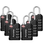 6 Pack Tsa Approved Luggage Locks - 4 Digit Resettable Travel Combination Code 