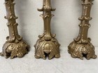 Lot Of 3 Pairs Antique  Altar Candlesticks   Chalice Co  Piece  bc51461  