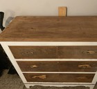 Wood 3-drawer Chest Of Drawers  Brown And White  Natural Finish  Bedroom