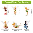 6 Pcs Mini Fairies Figurine For Fairy Garden  Resin Miniatures Fairies Orname   