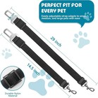 Adjustable Dog Seat Belt For Car  2 Pack Pet Safety Belts Vehicles  Black