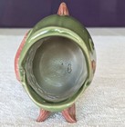 Vintage Ceramic Fish Planter Vase Green Kitsch Mid Century 4 5 