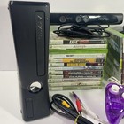 Microsoft Black Xbox 360 Slim S 4gb Console Model 1439 Kinect   25 Games Bundle