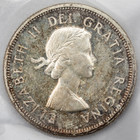 Canada 1959 25 Cents Quarter Silver Coin - Iccs Ms-63