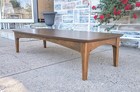 Vintage Mid Century Modern 4 Foot Low Profile Laminate   Wood Coffee Table