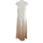Vtg Victoria s Secret Gold Label Satin Lace Slip Nightgown Women s Size P Ivory