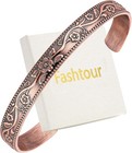 Handmade 100  Pure Copper Cuff Bracelet For Men   Women     Vintage Floral Design