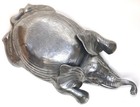1979 Arthur Court Elephant Aluminum Serving Bowl   Tray   Platter With Lid
