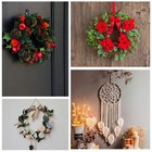3 Pack Large Metal Floral Hoop Wreath Macrame Gold Hoop Rings Wall Hanging Craft