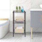 Black 3-tier Black Wire Shelving Tower