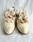 Elegant Antique Kid Leather Wedding Shoes Signed   Dated 1909