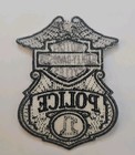 Harley Davidson Police Eagle  1 New  4  X 3 1 2  Patch Silver Black 
