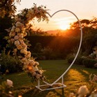 7 2ft Heart Arch Shaped Wedding Stand For Proposal Engagement Party Decorations