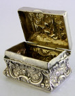 Antque Solid Silver Box Chest 1911 Superb