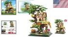 Illuminated Tree Building House Blocks Set - 1877pcs Creative Gift For Adults