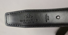 Mens Mio Marino Collection 30  Black Leather Belt With Single Prong Buckle