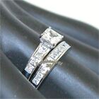 Tarnish Free Stainless Steel 2 60 Ct Princess Cut Cz Womens Wedding Ring Set