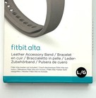 Fitbit Alta Leather Band Replacement Accessory Large  Grey Graphite New Open Box