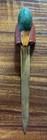 Vintage Mallard Duck Head Letter Opener Wood Handle Metal Blade