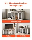 Dog Crate Furniture 72 In Indoor Wooden Dog Kennel With Tray Heavy Duty