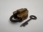 Old Brass Padlock With Original Key Working Vintage Decorative 10 Levers