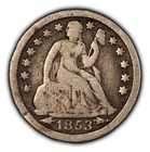 Love Token - Nannie Script On 1853 10c Seated Liberty Dime - Sku-y4838