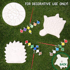 Diy Mosaic Stepping Stones Kit - Turtle  Hedgehog   Sun Set With Paints brushes