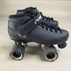 Riedell Carrera Speed Roller Skates 96a Black Sure Grip Wheels Adult Size 7