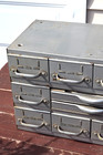 Vintage Equipto 18 Drawer Industrial Steel Parts Storage Cabinet Dividers