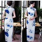 New Chinese Traditional Clothing Women Silk Long Cheongsam Qipao Banquet Dresses