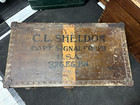 Vtg Great War Ww1 Us Army Military Foot Locker Curtis Sheldon 326th Signal Bn Ct