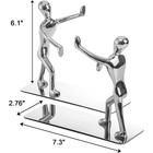Heavy Duty Stainless Steel Bookends Nonskid Art 1 Pair  silver 