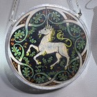 Glassmasters Unicorn Suncatcher Vtg Stained Glass Masters Window Sun-catcher 8 
