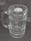 Vintage A w Root Beer Mug Clear Glass Large Heavy Dimpled Pattern 12  Oz 6 tall