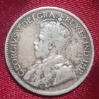 1919 25 Cents 25c Newfoundland Canada Silver Coin