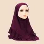 Muslim Women Turban Hijab Ruffles Amira Full Cover Wrap Headscarf Shawls Stoles