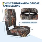 2-pack Boat Seats Low Back Folding Fishing Boat Seat Chair With Sponge Padding