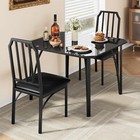 Dining Table Set For 2 Modern Dinette Set Square Kitchen Glass Table And Chairs