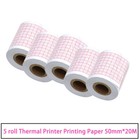 5rolls Thermal Printer Printing Paper 50mm 20m For Ecg Ekg Ce Patient Monitor