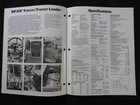 1984-90 Massey-ferguson  mf 20f Industrial Tractor Catalog Brochure Very Good