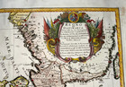 Denmark Dated 1677 Giacomo De Rossi Large Antique Engraved Map 17th Century