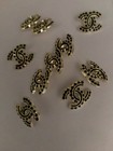 Lot Of Ten 22mm Designer Cc Vintage Button Gold Tone Chanel 10 Buttons