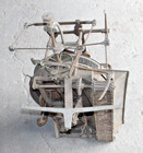 1800 s Antique Mechanical Tower Clock Movement In Rusted Condition 