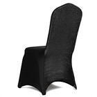 Black Metallic Spandex High Quality Stretchable Chair Cover Wedding Banquet Sale