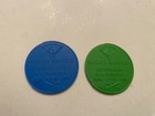 1960 Armour Plastic Nm m Coins Mickey Mantle Blue   Green Lot Of 2