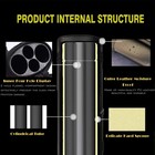 2x2 Hard Cue Case Oval Pool Cue Billiard Stick Carrying Case