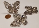 1 Silver Filigree Butterfly 40x48mm  Unset Rhinestone Setting Finding R794