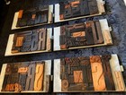 1 X Mixed Lot Of Letterpress Wooden Printing Blocks Wood Type Vintage Antique
