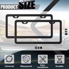 2-pack License Plate Frames  Universal Black Aluminum Licence Plate Frame Holder