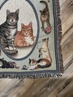 Cat Tapestry Blanket Feline Follies Afghan Calico Tabby Siamese Cats Usa New Tag